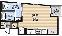 ウィステアリア野田壱番館 ワンルームの間取図画像