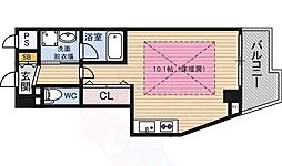 アルグラッド野田阪神 1Kの間取図画像