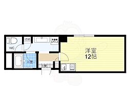 クレアジオーネ中之島西 ワンルームの間取図画像