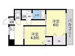 サンサーラビル 2Kの間取図画像