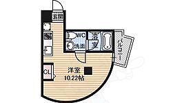 パークフロント北梅田 ワンルームの間取図画像