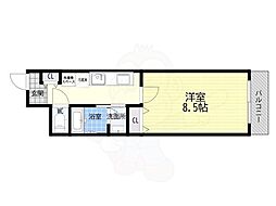 明成中津ビル 1Kの間取図画像