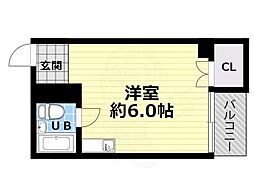 アウトバーンGK ワンルームの間取図画像