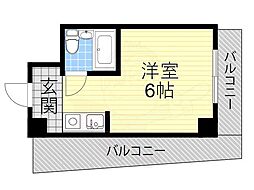 アンヘルム野田 ワンルームの間取図画像