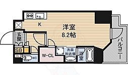 パークアクシスうつぼ公園 1Kの間取図画像