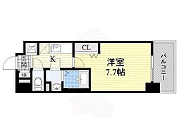 Luxe海老江2 1Kの間取図画像