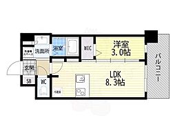 (仮称)西中島4丁目新築マンション 1LDKの間取図画像