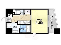 エスリード阿波座ノースプレイス 1Kの間取図画像