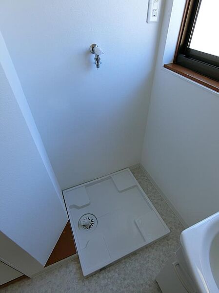 画像10:防水パン付き室内洗濯機置き場です。