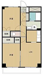 マンション扶双 2LDKの間取図画像