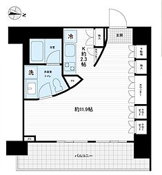 アージョ浦和 1Kの間取図画像