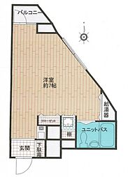 日神パレス立石 ワンルームの間取図画像