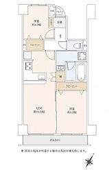 ストークマンション川越 2LDKの間取図画像