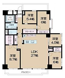 ルネ市川中山 5LDKの間取図画像