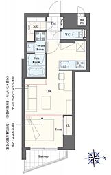 日神パレステージ西麻布 1LDKの間取図画像