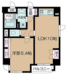 エクセルシオール新宿 1LDKの間取図画像