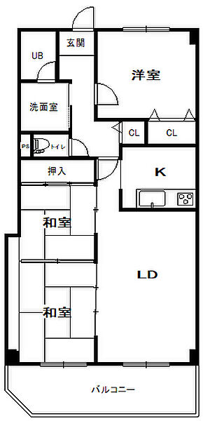 イルシオン長滝 605｜大阪府泉佐野市長滝(賃貸マンション3LDK・6階・76.80㎡)の写真 その4