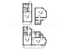 レオパレス蒲田 1階1Kの間取り