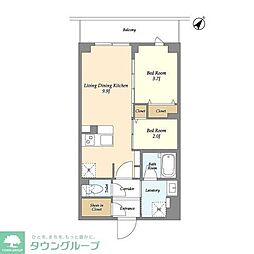 ＫＤＸレジデンス田園調布南 4階2LDKの間取り