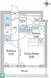スタイリオ池上ＳＯＵＴＨ 5階1LDKの間取り