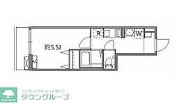 ラグゼフラット東六郷 1階1Kの間取り