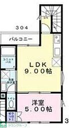 グランステージ西蒲田 3階1LDKの間取り