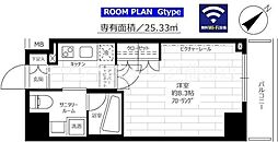 ステージグランデ蒲田アジールコート 3階1Kの間取り