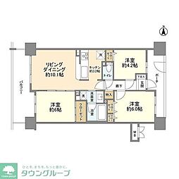 ブラウトリエ 3階3LDKの間取り