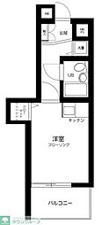 住建第7ハイプレース 2階1Kの間取り