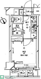 ライジングプレイス蒲田南 3階1Kの間取り