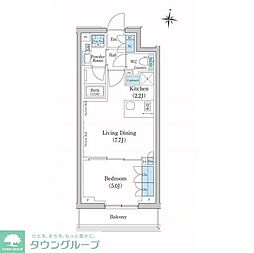 スタイリオ池上ＳＯＵＴＨ 2階1LDKの間取り