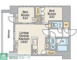 Garden Xavis南蒲田 2LDKの間取図画像