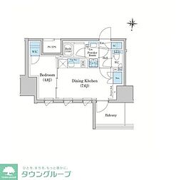 スタイリオ蒲田WEST 1DKの間取図画像