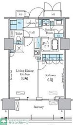 HARUMIFLAGPORTVILLAGEC棟 1LDKの間取図画像