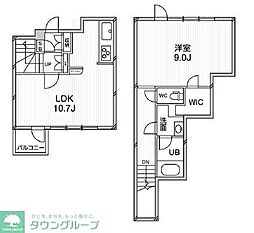 アーバンフラッツ目黒本町 1LDKの間取図画像