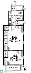 レオーノ 1LDKの間取図画像