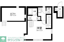 ヴィエント仲六郷 1Kの間取図画像