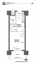 プラウドフラット鶴見1 1Kの間取図画像
