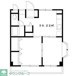 エクセル蒲田 2DKの間取図画像