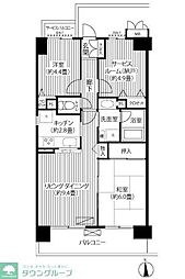 アイリス壱番館 2SLDKの間取図画像