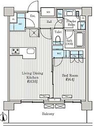 オアーゼ品川レジデンス 1LDKの間取図画像