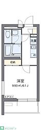 グレイスコーポ薩摩2 1Kの間取図画像