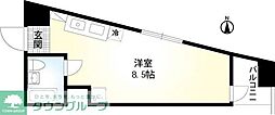 山王ハマセイホウ ワンルームの間取図画像