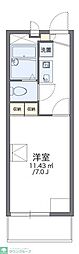 レオパレスエスト久が原 1Kの間取図画像