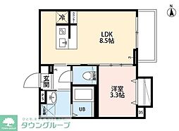 The Cullinan est(ザ カリナン エスト) 1LDKの間取図画像