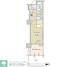 パークアクシス池田山 1Kの間取図画像