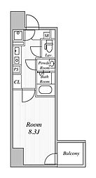 グランアリュール大鳥居 1Kの間取図画像