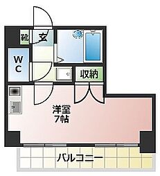 スカイコート田園調布 ワンルームの間取図画像