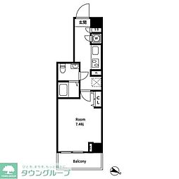 MAKESDESIGN蒲田WEST 1Kの間取図画像