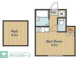 エクセル品川 ワンルームの間取図画像